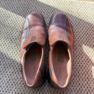 Clark’s Escalade Auburn Brown Dress Shoes